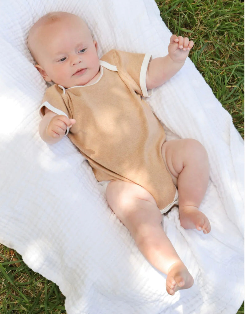 Short Sleeve Bodysuit with contrast Bind
