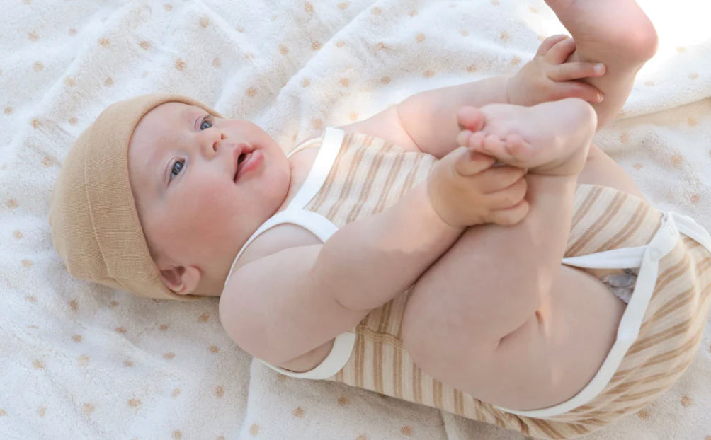Pique Striped Singlet Body Suit