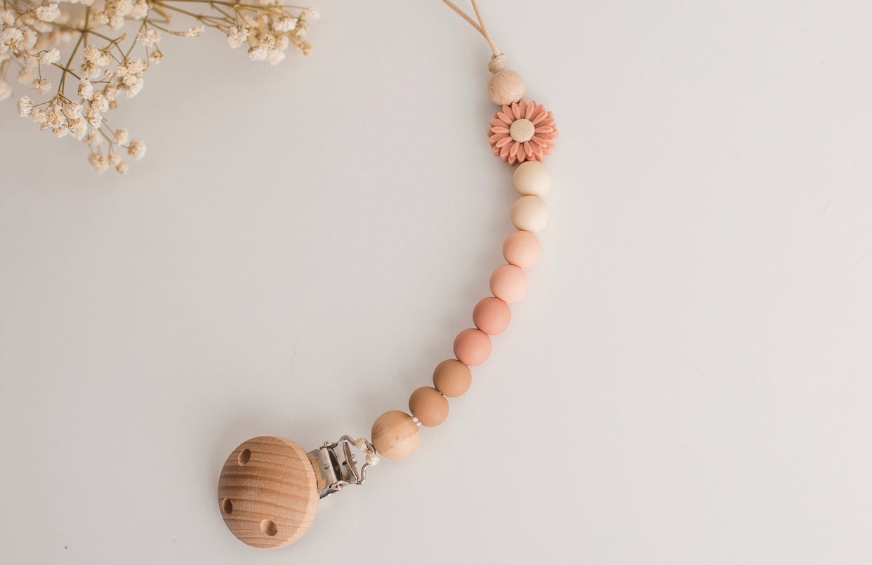 Wholesale Daisy Petite Dummy Clip ~ Clay