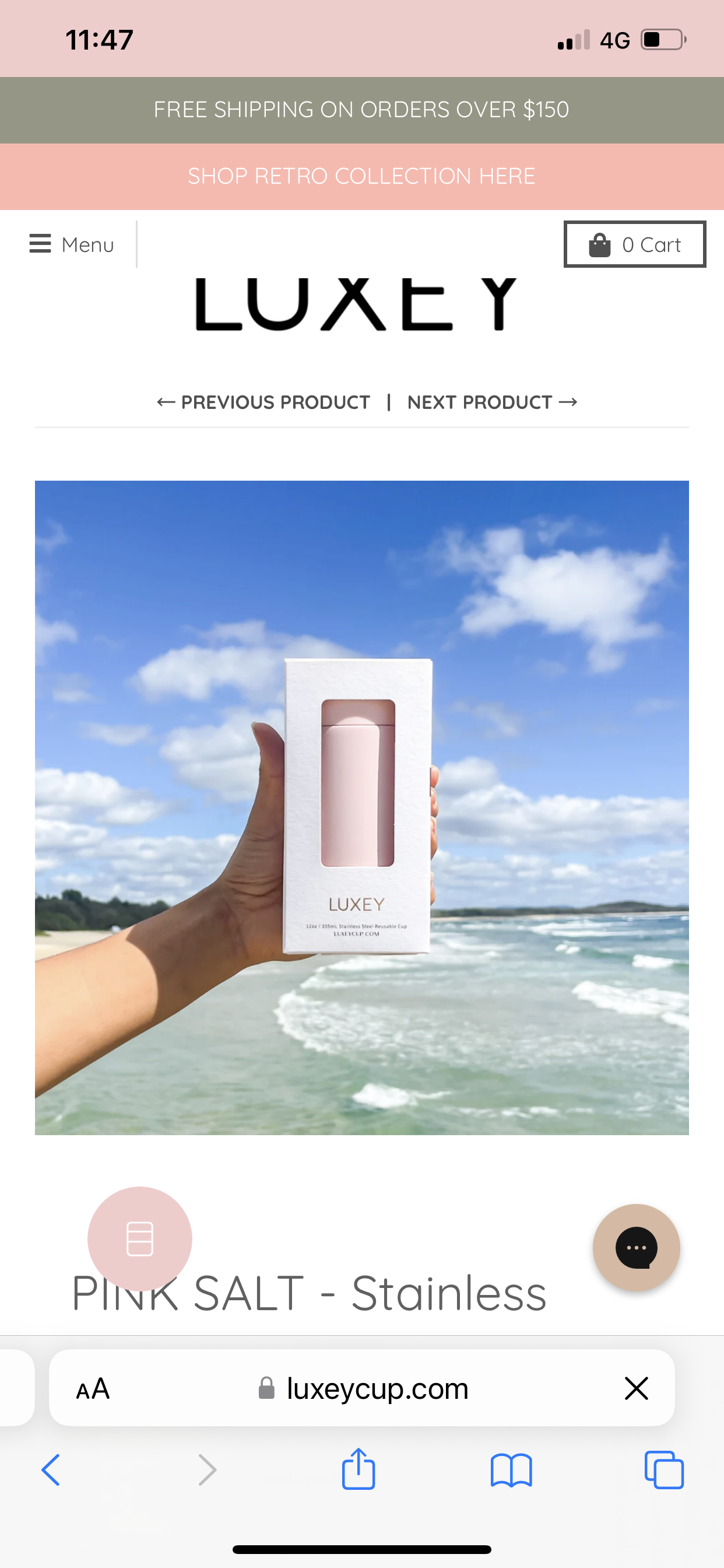 Pink ~ Stainless Steel Keep Cup