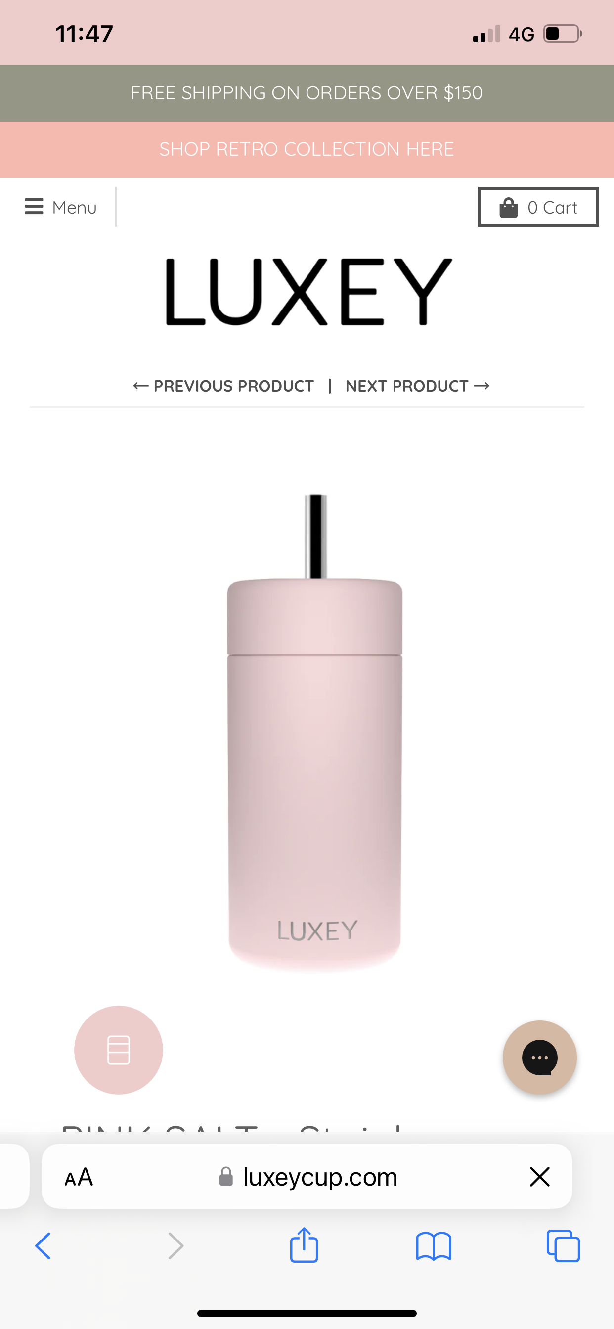Pink ~ Stainless Steel Keep Cup