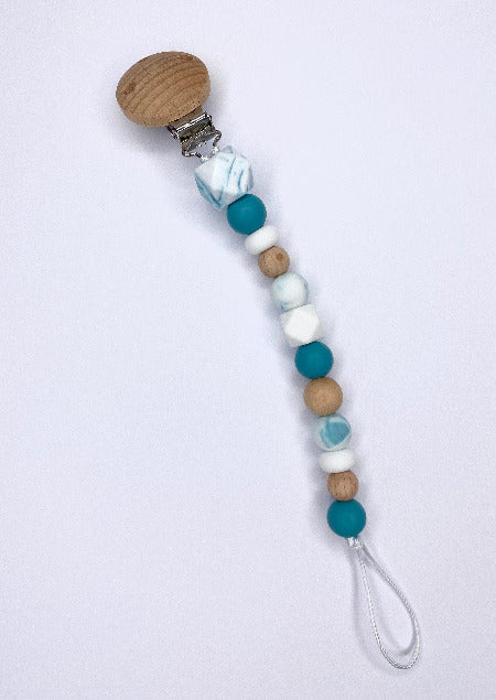 Personalised Teal Dummy Clip
