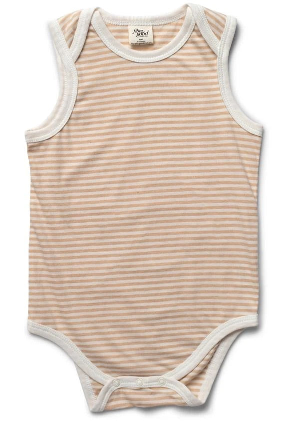 Stripe Sleeveless Body Suit