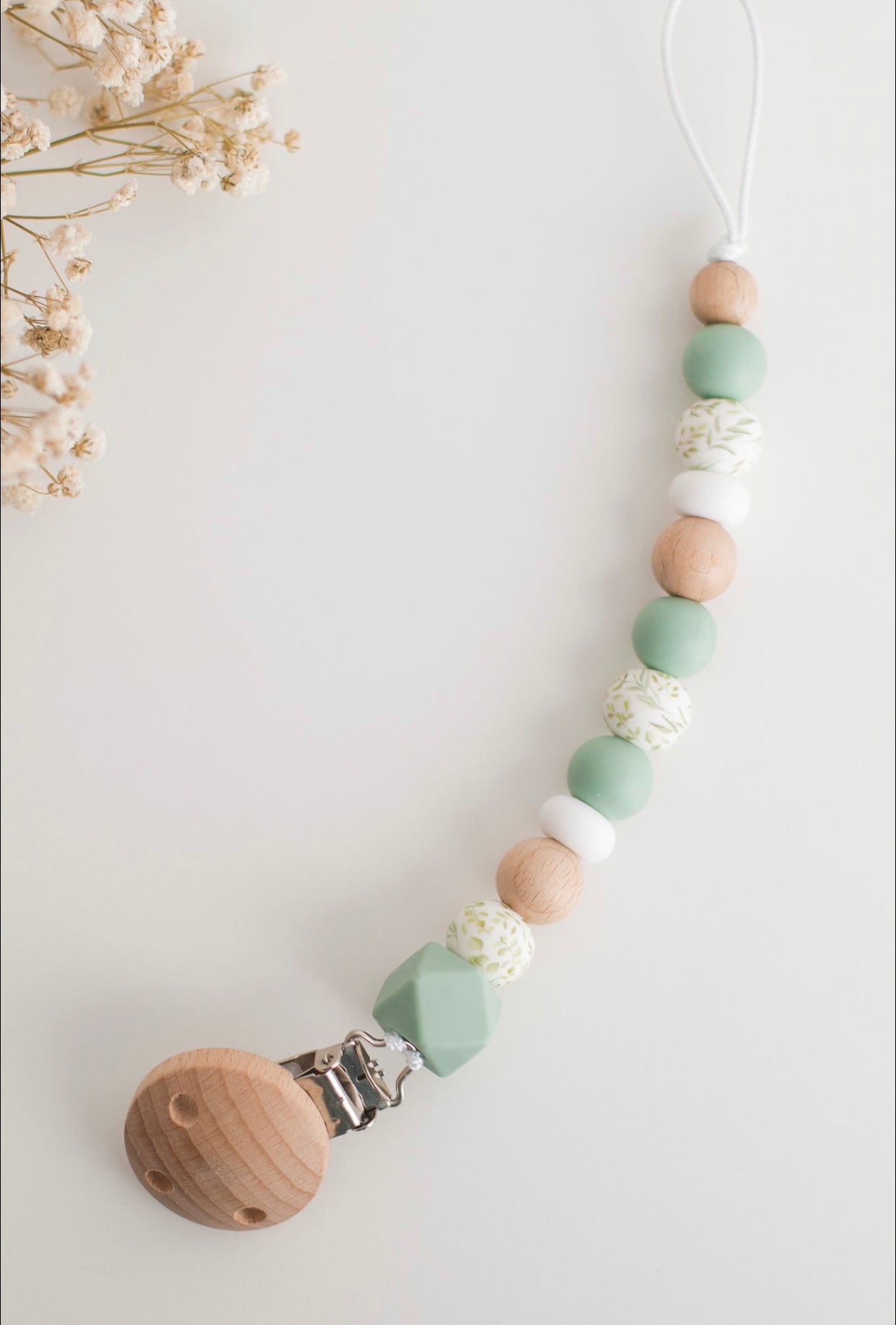 Sage Floral Dummy Clip