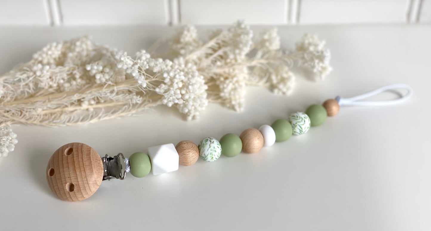 Green Tea Floral Dummy Clip