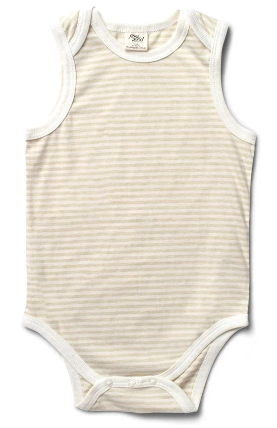 Stripe Sleeveless Body Suit
