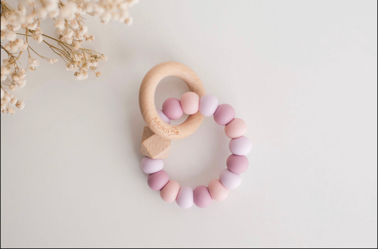 Purple Rain Teething Rattle
