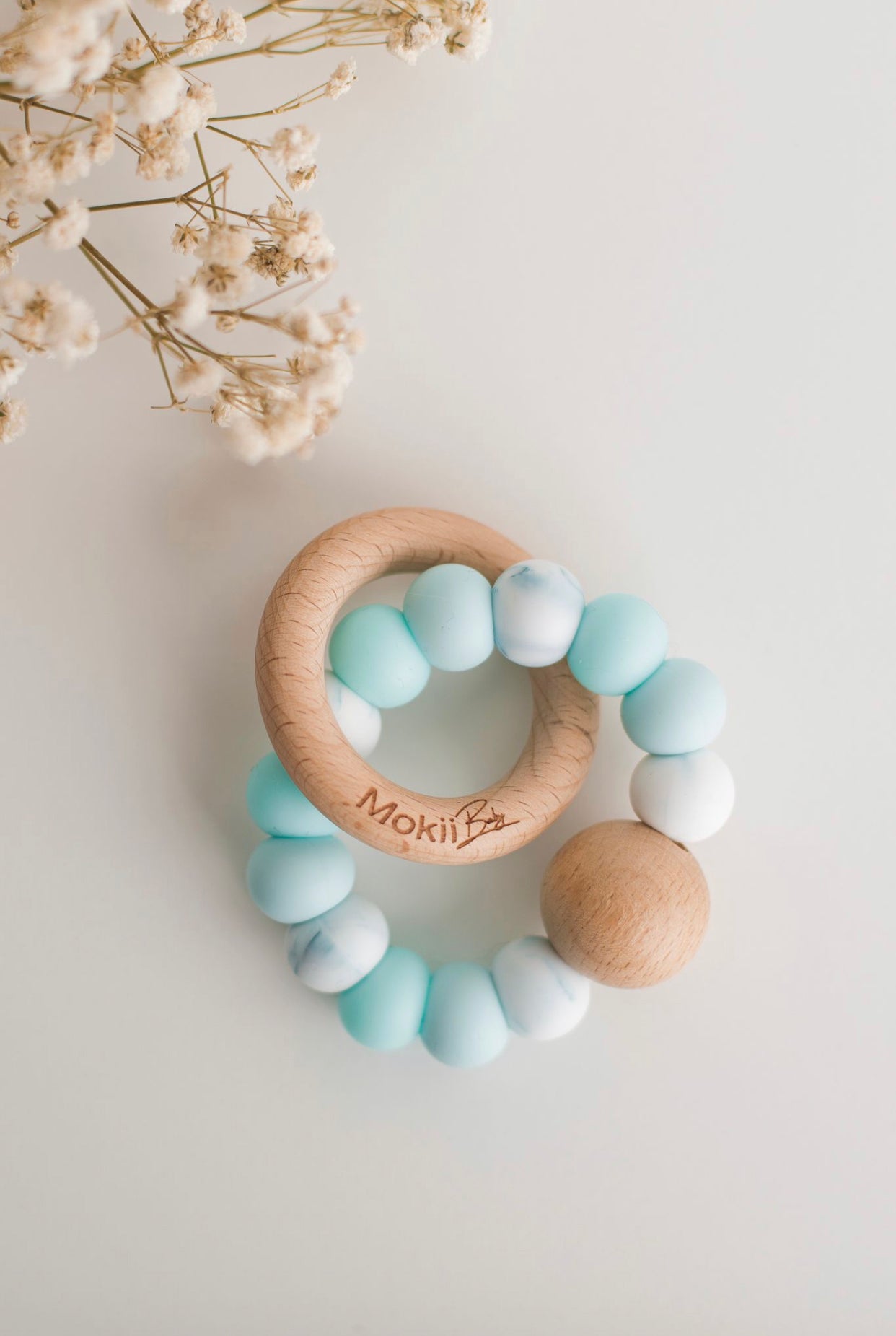 Marine Marble Teething Rattle