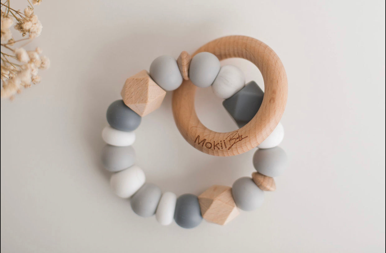 Moonstone Teething Rattle