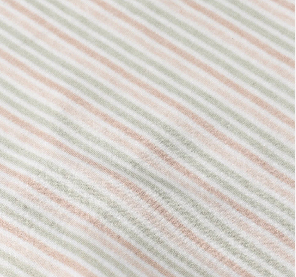 Striped Side Zip Long Sleeve Romper