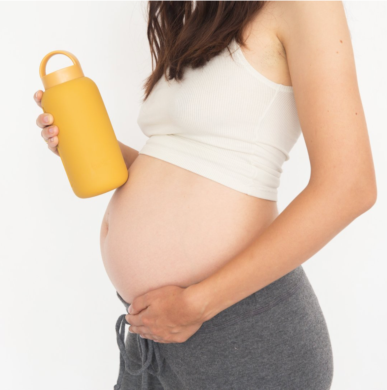 MAMA BOTTLE MUSTARD | The Hydration Tracking Bottle for Pregnancy & Postpartum, 800ml